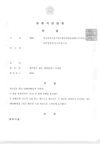 뺑소니 벌금 집행유예